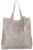 Bőr táska shopper bag Vera Pelle világosszürke 205454